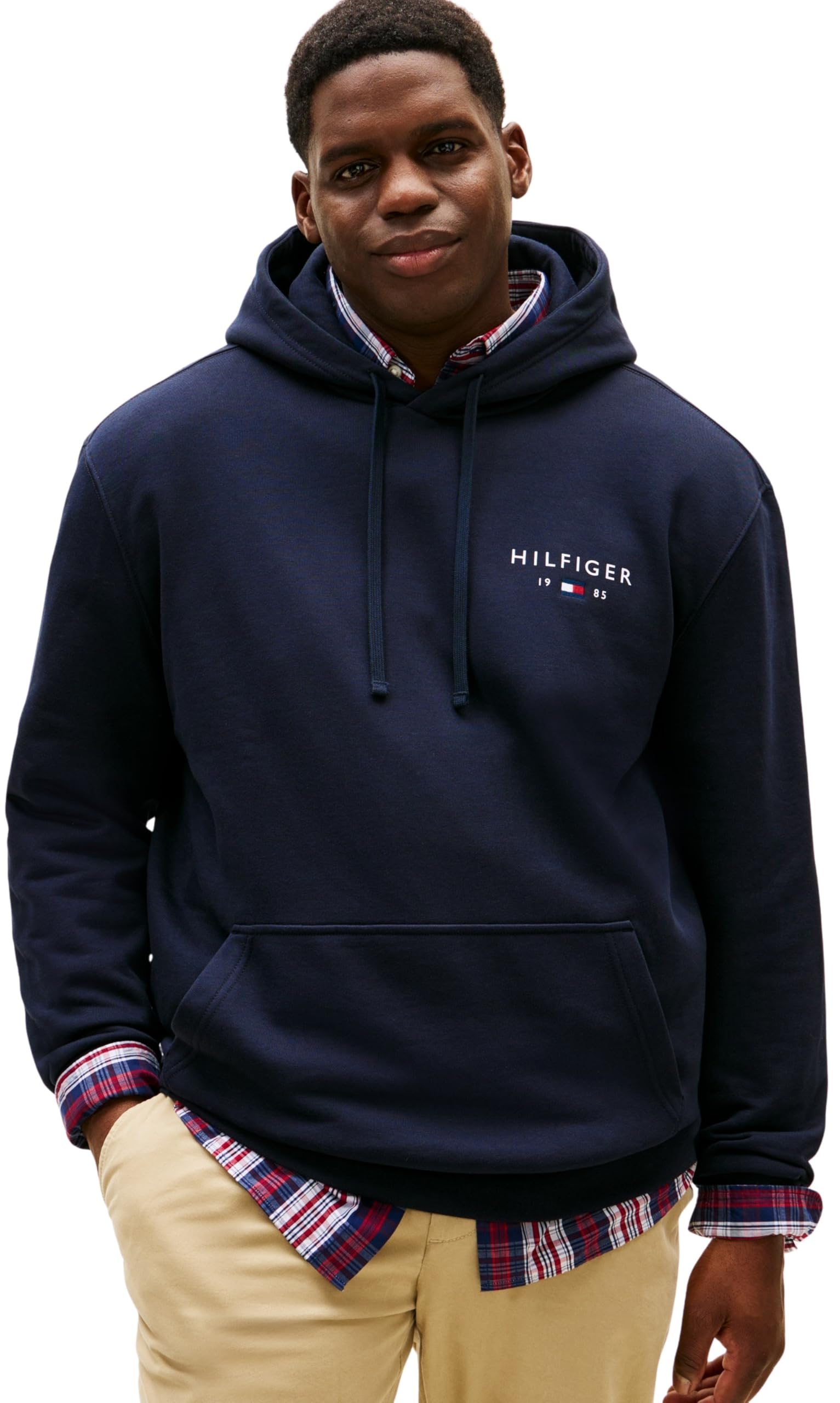 Tommy Hilfiger Men BT-BRAND LOVE HILFIGER HOODY-B MW0MW42995 Pullover Hoodie, BLUE, 5XL_Plus