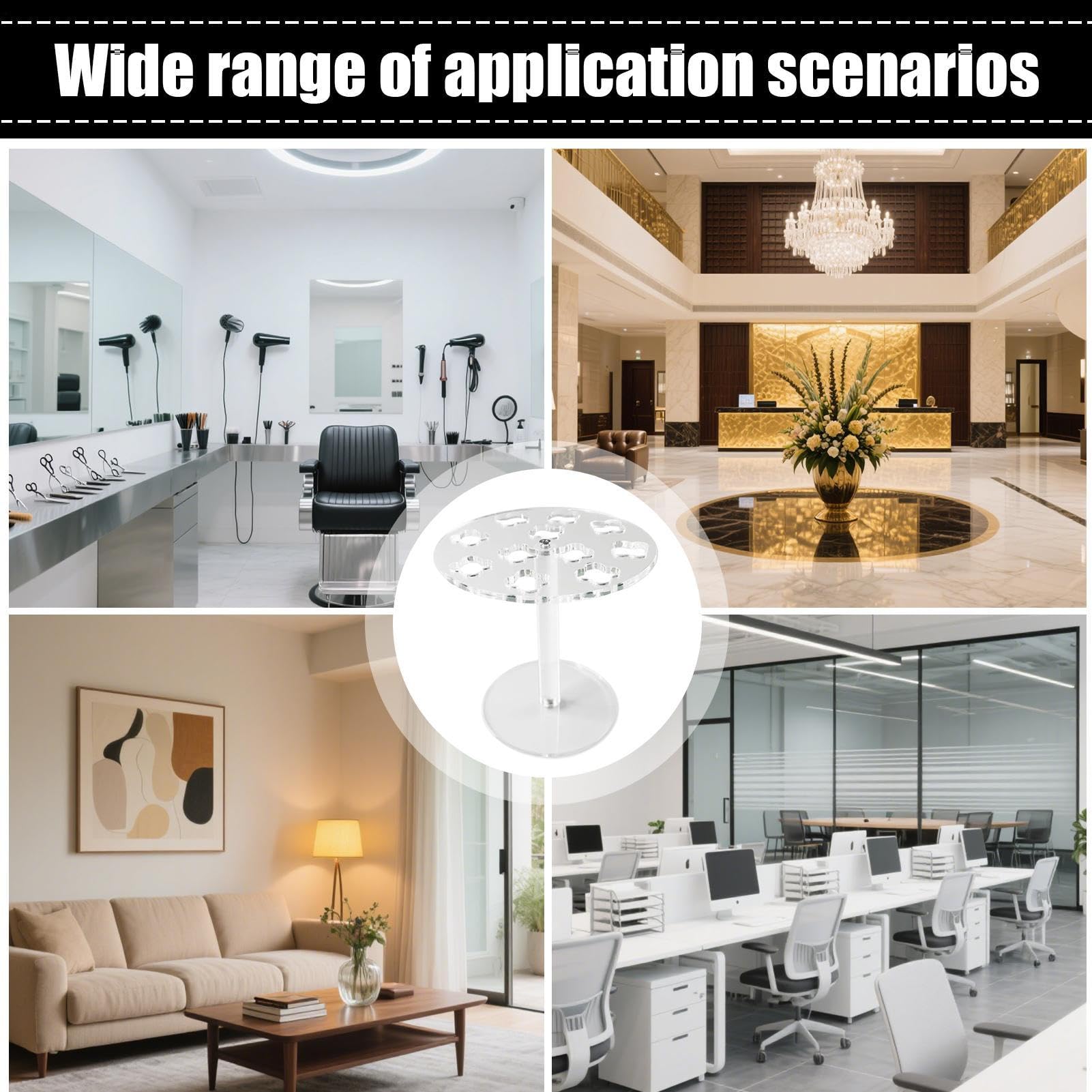 Porta-forbici – Organizer multi slot, supporto per pettine da piano di lavoro, accessorio per salone di bellezza, organizer per attrezzi da tavolo per trucco, vassoio per gestione clip, di