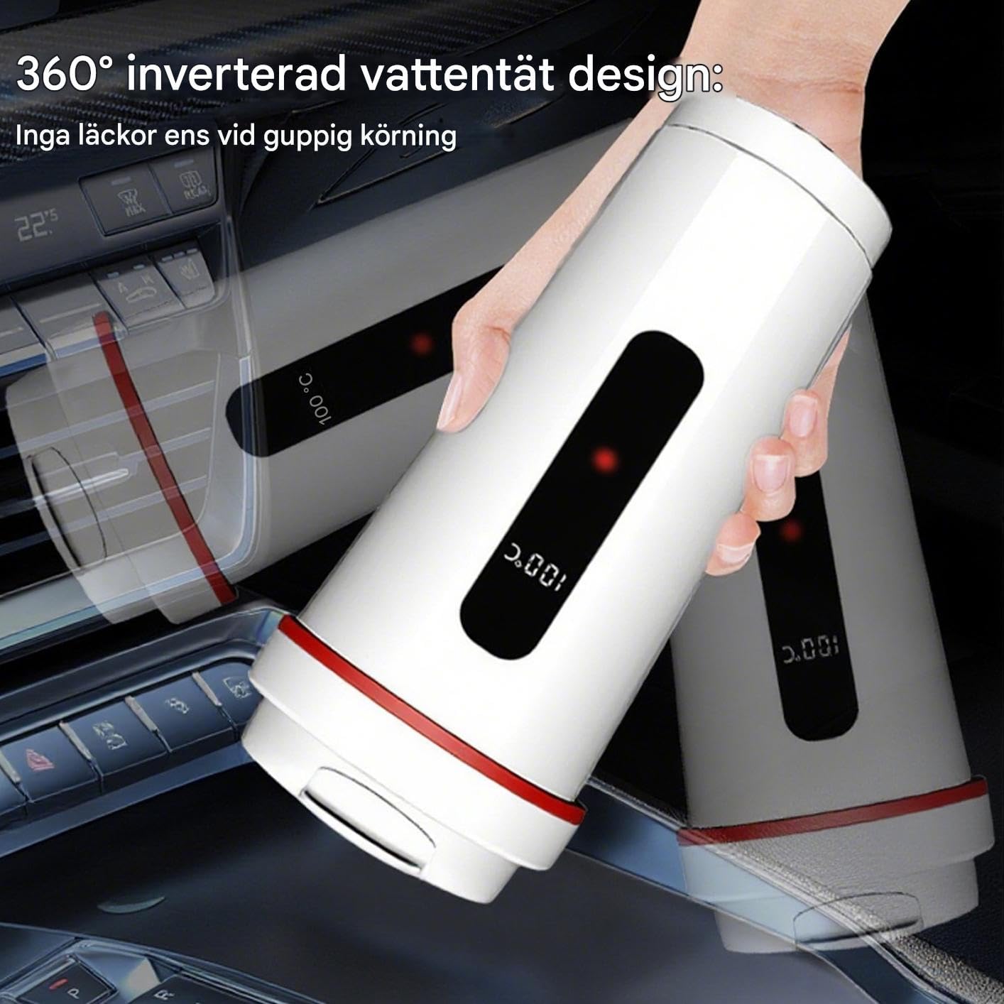 Hervidor de Agua Eléctrico para Coche Calentador de Té para Automóvil | Taza Calentada para Vehículo Para Conductores y Viajeros en Viajes por Carretera Camping y Pesca para Leche y