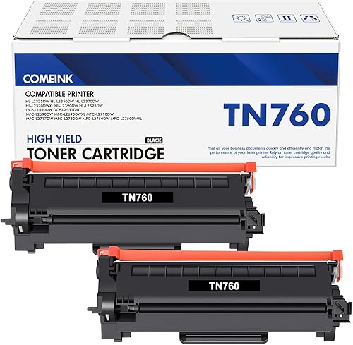 TN760 TN-760 TN730 - Cartucho de tóner negro de alto rendimiento compatible con Brother TN 760 Toner para HL-L2395DW HL-L2370DW HL-L2390DW