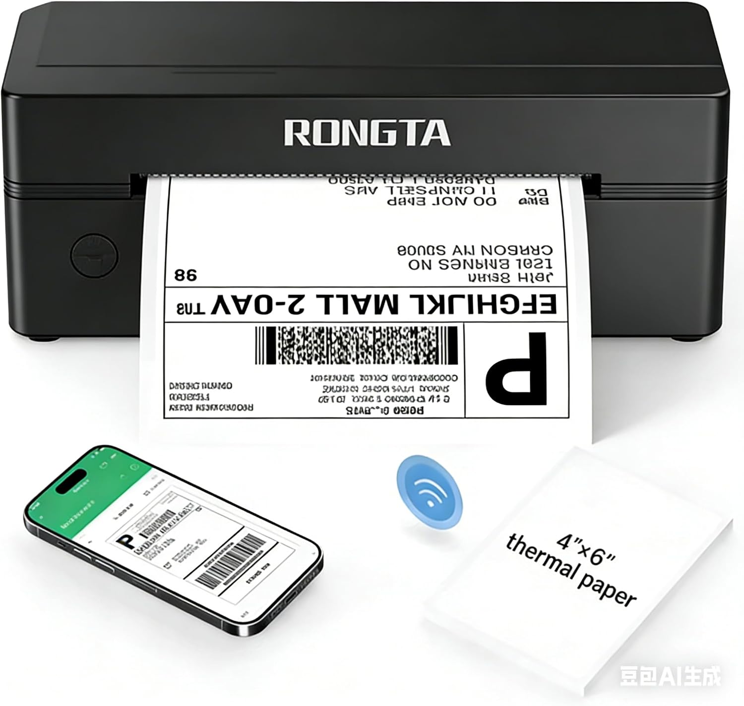 Rongta RP425 Thermal Shipping Printer, Included Shipping Labels