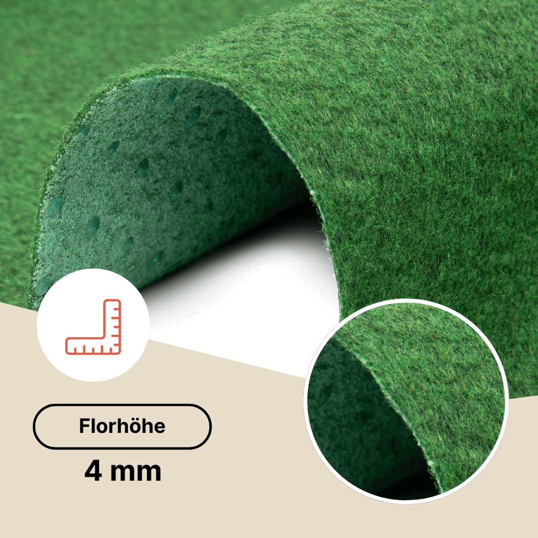TAPISO Pemba - Tappeto in erba artificiale, resistente alle intemperie, ad asciugatura rapida, per esterni, balcone, terrazza, giardino, erba artificiale, 100 x 350 cm