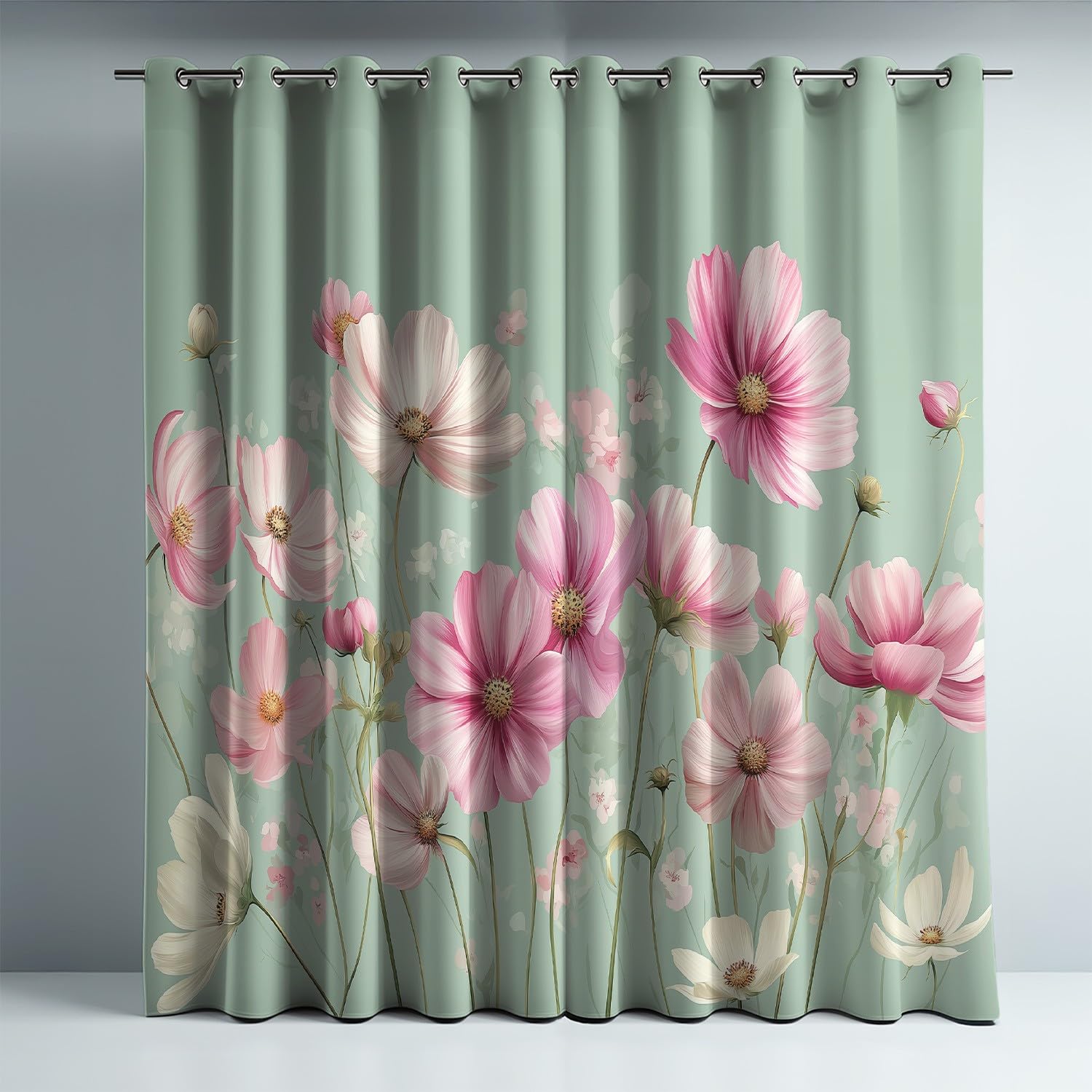Genérico Marzycielski Zasłony Zaciemniające Z Oczkami Cyan Natura Rozgwiazda Anemon Super Miękkie Izolacja Mikrofibra dla Nastolatków 2 sztuki 168 szer. x 228 cm