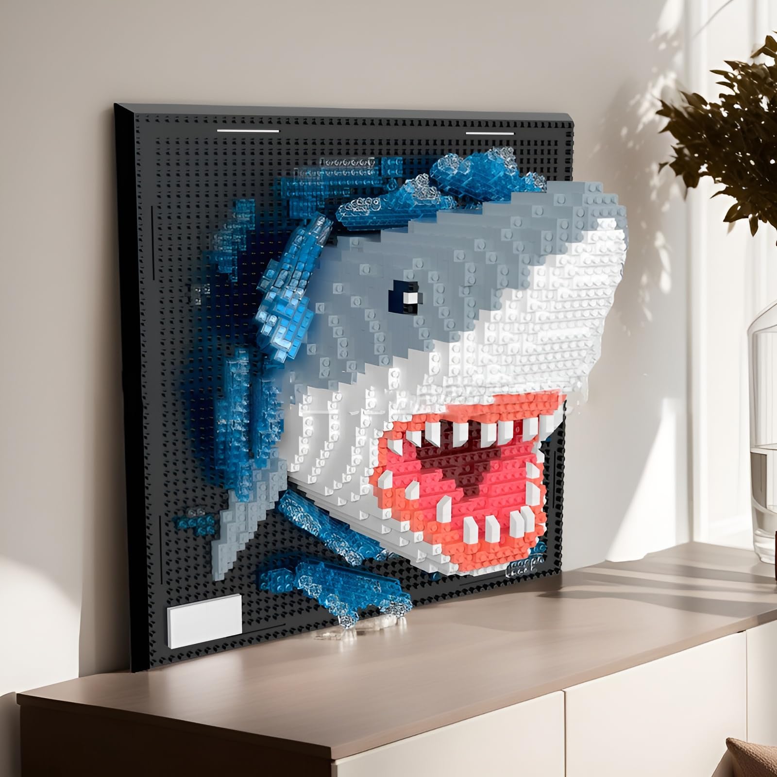 Fuleying Shark Building Blocks Set, Wall Art Animals Building Kit - Image 3