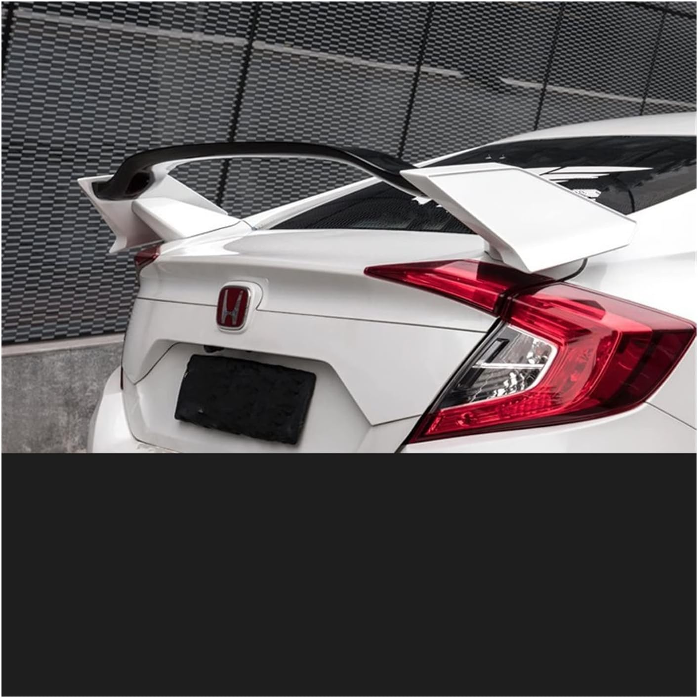 車のスタイリング シビック第10世代16 17 18 19 カーリアトランクスポイラーfc1 Jdm改造リアウィング用 ランキングや新製品 スポイラー With Black Color White リアウイング