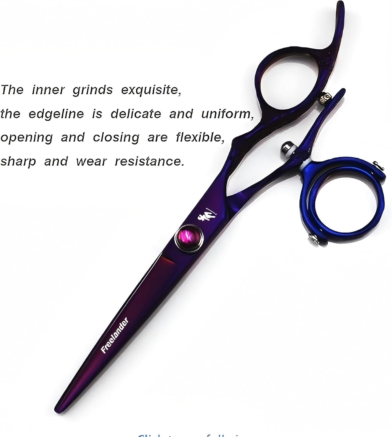 6.0" Swivel Thumb Hair Cutting Shears Hairdressinghaircutting Scissors 720 Degree Rotating Thumb Shears Swivel Thumb Scissor Flying Shears Hair Cutting Shears