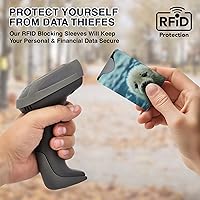 Vista 18 de Fundas de bloqueo RFID para pasaporte y tarjetas de crédito, Blanco, Blanco - 15 piezas