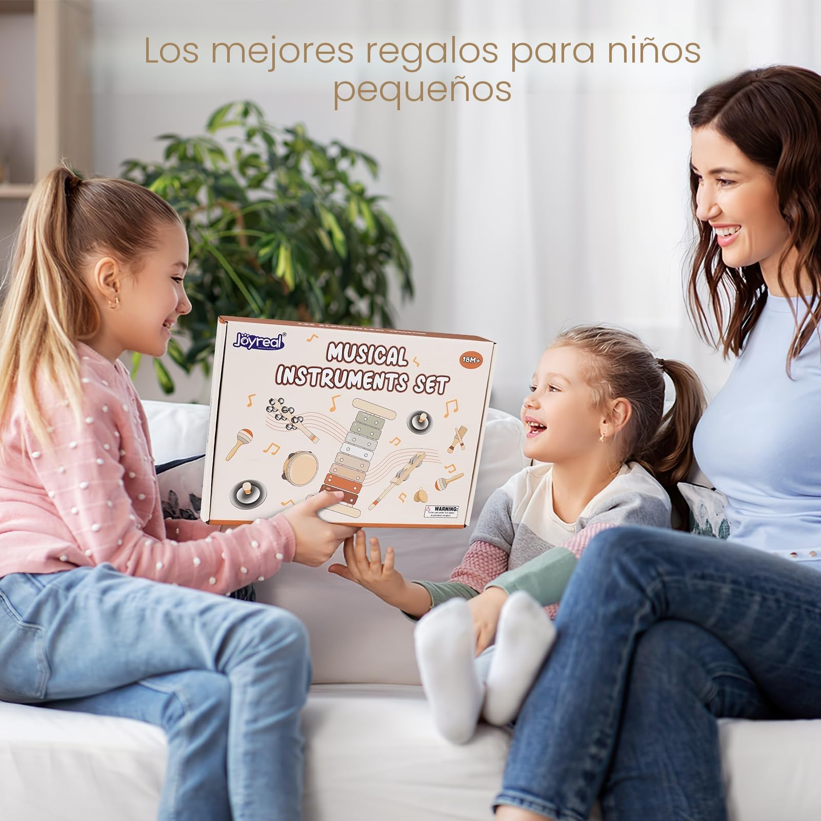 Instrumentos Musicales para Niños Pequeños - Juguetes Musicales de Madera Montessori para Niños de 18M+ a 3 Años, Juguetes de Instrumentos para Niños De Navidad Y Cumpleaños para Niños de18M-3-5