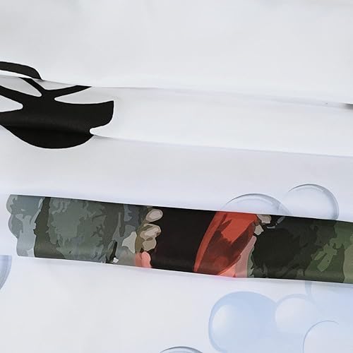 Miniatura 6 de RosieLily Divertida cortina de ducha, juego de cortinas de ducha con 12 ganchos, cortina de ducha de dinosaurio, decoración de baño para niños, 72 x