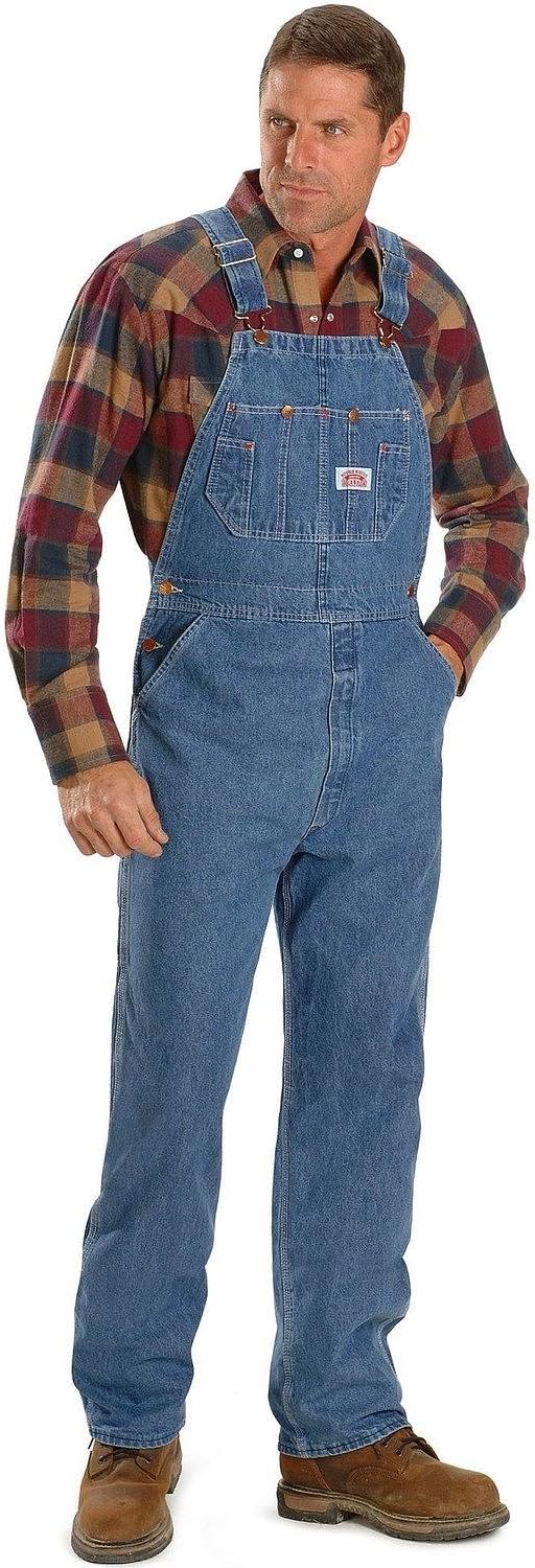 Round House Men's Overalls Stonewash 40W x 32L