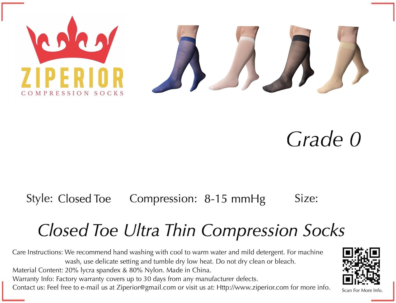 8-15 mmHg Sheer Compression Calf Shin Leg Ultra Thin Closed Toe Socks (Black, Small-Medium) - Image 3