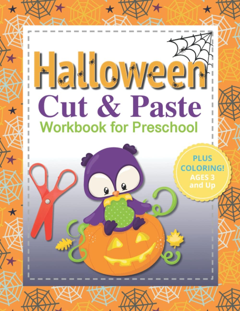 Halloween Cut & Paste Workbook for Preschool