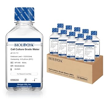 Lab Cell Culture Grade Water, Sterile Labo Buffer, 500mL x 10