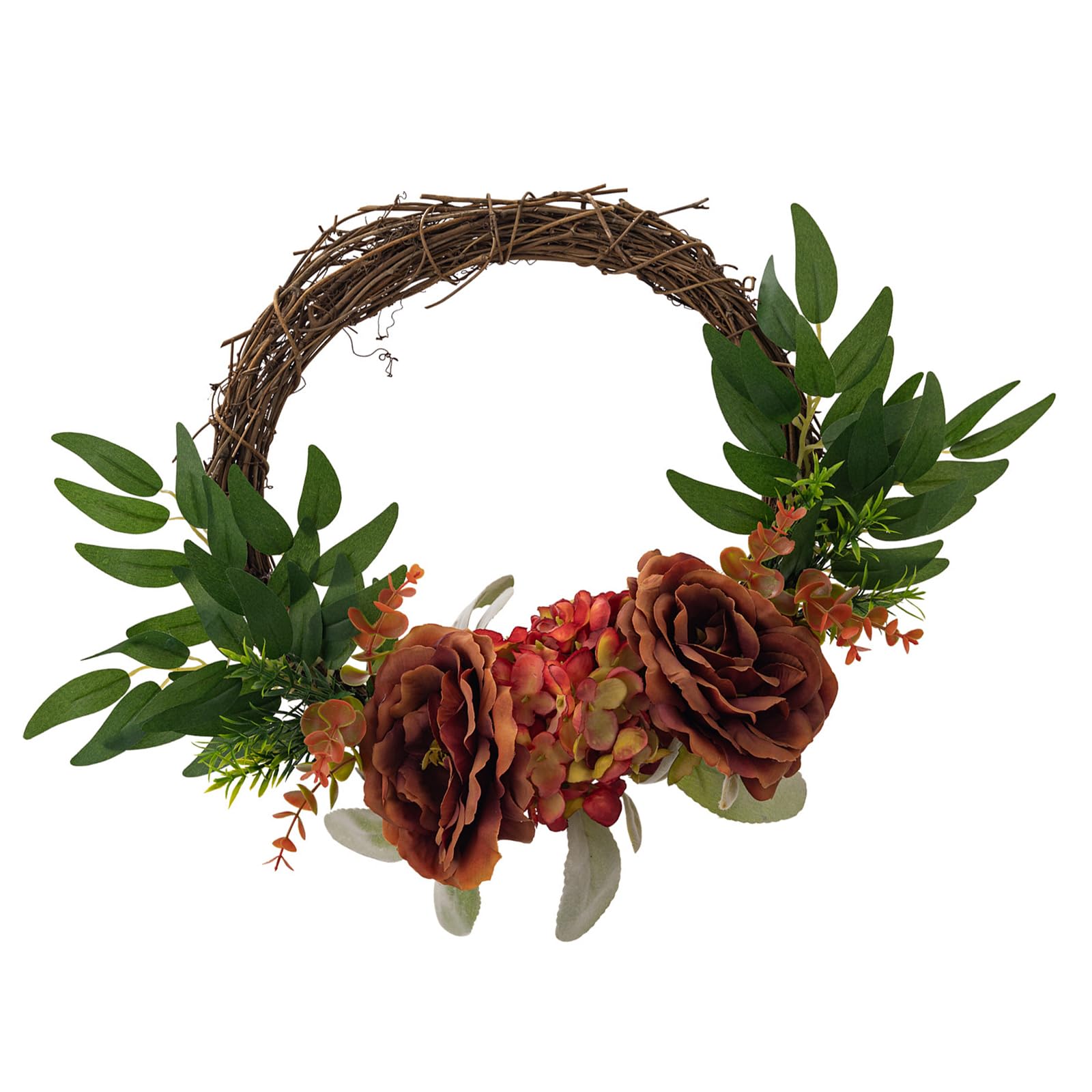 Kalttoy Door Wreath for Indoor and Outdoor, Spring Wreath for Wedding Christmas Thanksgiving Holiday Decorations Artificial Rose