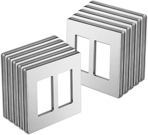 Vista 12 de BESTTEN Placa de pared de 5 bandas marrón mate sin tornillos, cubierta de salida para decoradores, Serie USWP8 de la Colección Signature, H4.69” x