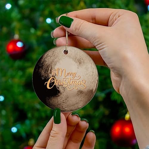 Miniatura 4 de Two-Side Printed Cosmic Galactic Planet Ceramic Christmas Ornament, Novelty for Family Friends Kids, Galaxy Educational Christmas Keepsake Pendants
