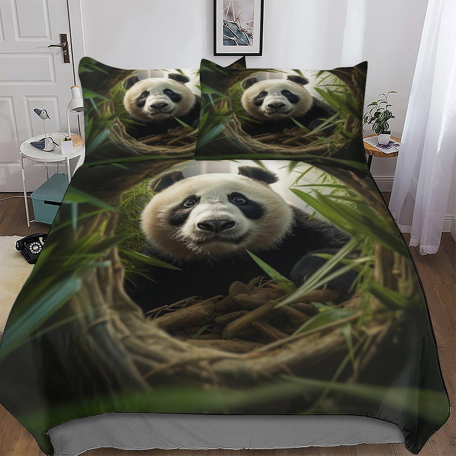 Linge de lit panda 3D king size pour transformer votre chambre adulte