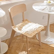 Patchwork Chair Pad, Garden Chic Cotton Chair Cushion, No Slip Chair Cushion Farmhouse Floral Print Kitchen Dining Seat Cushion