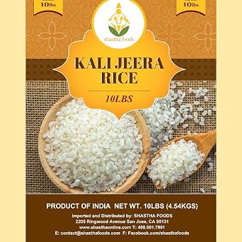 Shastha Kalijeera Rice 10 Lbs Pack of 1 10 Lbs x 1 Bag Total 10 Lbs...