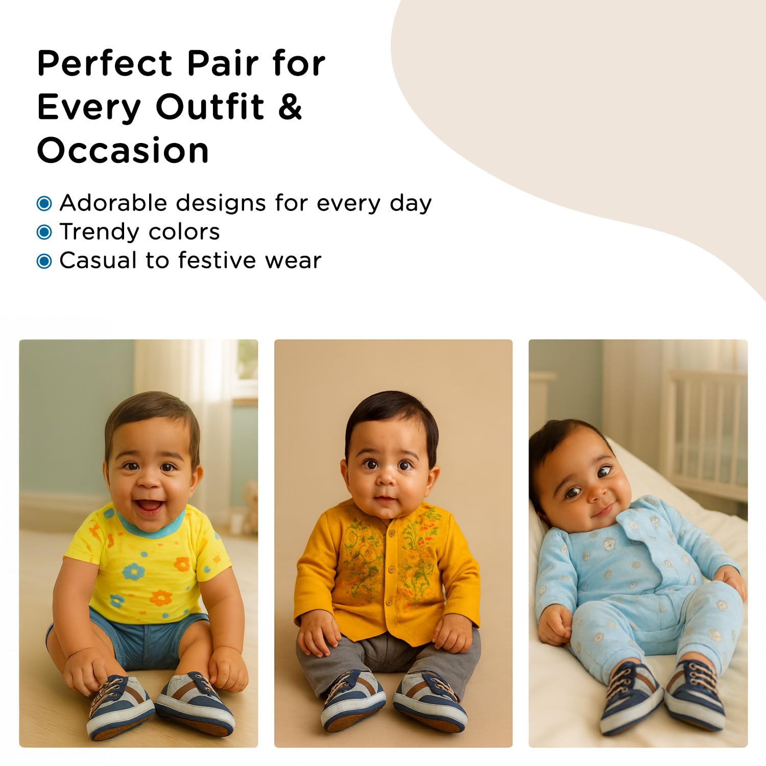 Mee Mee Soft Light Weight Booties | Unisex Shoes | Anti Skid | Attractive Colors & Designs | 6 Months + - Image 5 thumbnail