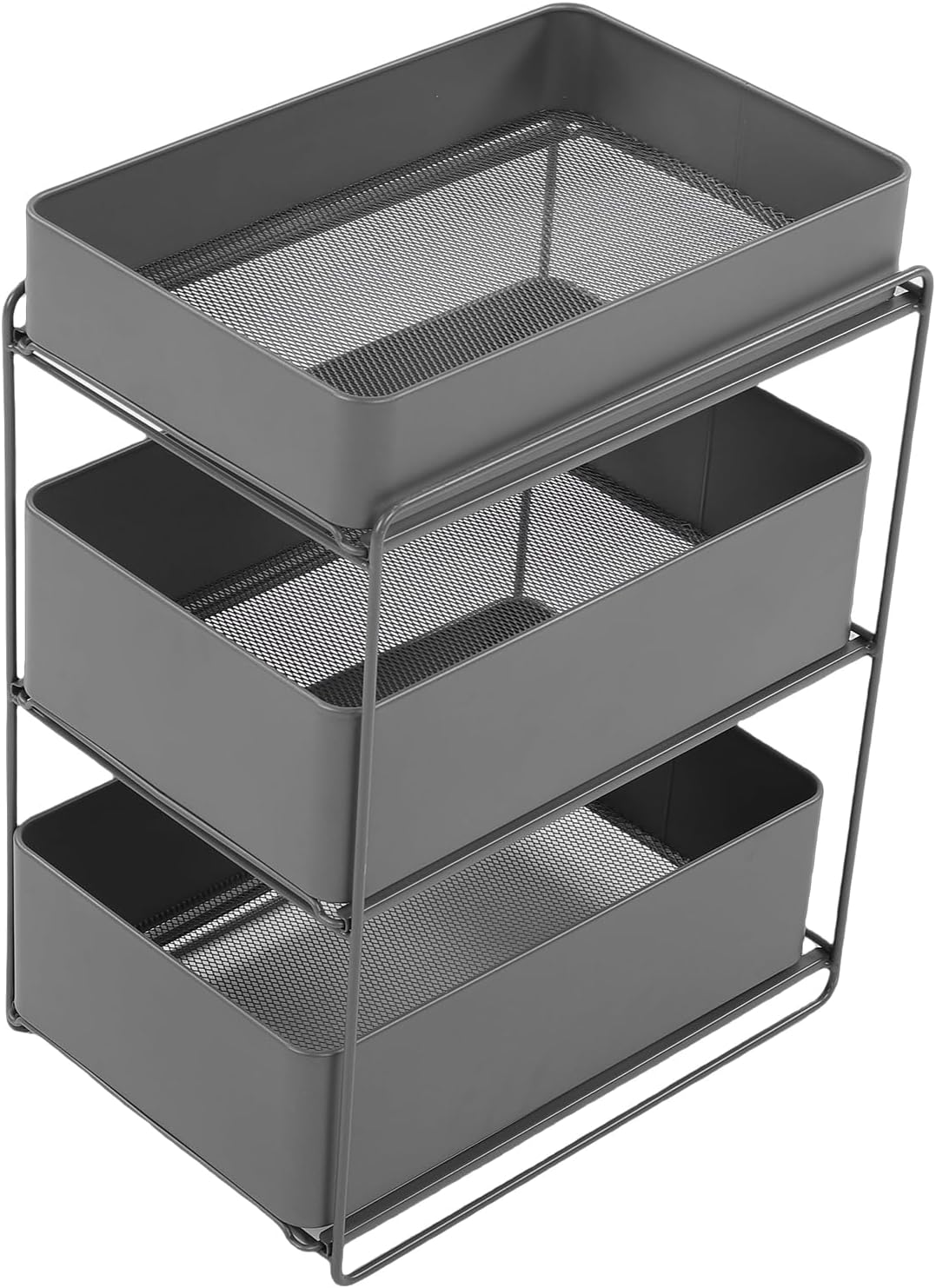 Mingzhe 3 Tier Steel Under Sink Organizer Pull Out Bathroom Cabinet for Toiletries Kitchen Utensils