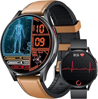 Men’s Smart Watch Sport Smartwatch  ECG HRV Uric Acid MET BMI 1.43 Inch AMOLED HD Screen Answer Call