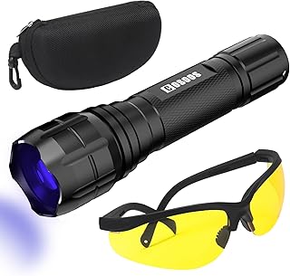 COSOOS Air Conditioner Leak Detector Kit, Rechargeable UV Detection Tool with Protective Glasses, Portable Bag for Automotive Auto Oil AC UV Dye