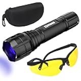 COSOOS Air Conditioner Leak Detector Kit, Rechargeable UV Detection Tool with Protective Glasses, Portable Bag for Automotive Auto Oil AC UV Dye