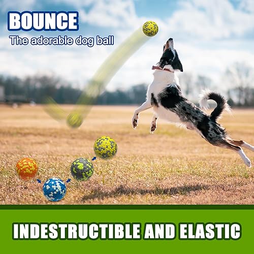 Miniatura 5 de Pelotas de tenis indestructibles para perros, pelotas de juguete duraderas para masticadores agresivos, juguetes interactivos para perros para juego