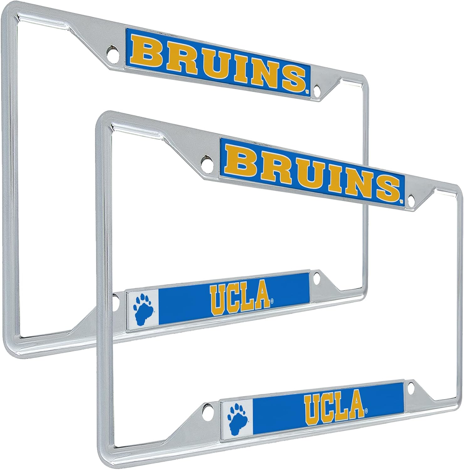 Desert Cactus University of California Los Angeles Car Accessories Metal License Plate Frame for Front or Rear of Car (Mascot 2 Pack)