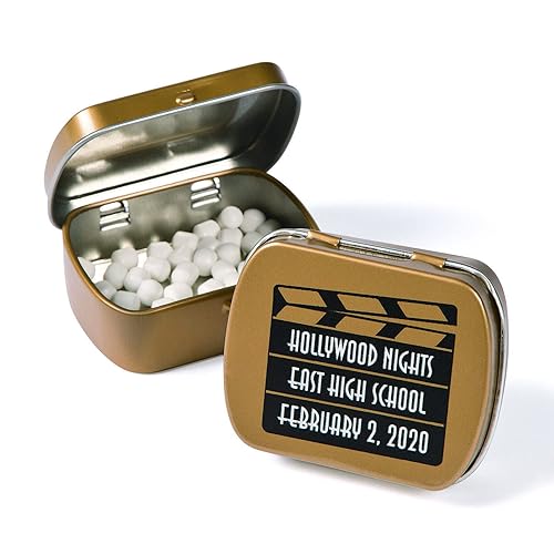Latas de menta de noche de película personalizadas, comestibles, 24 piezas