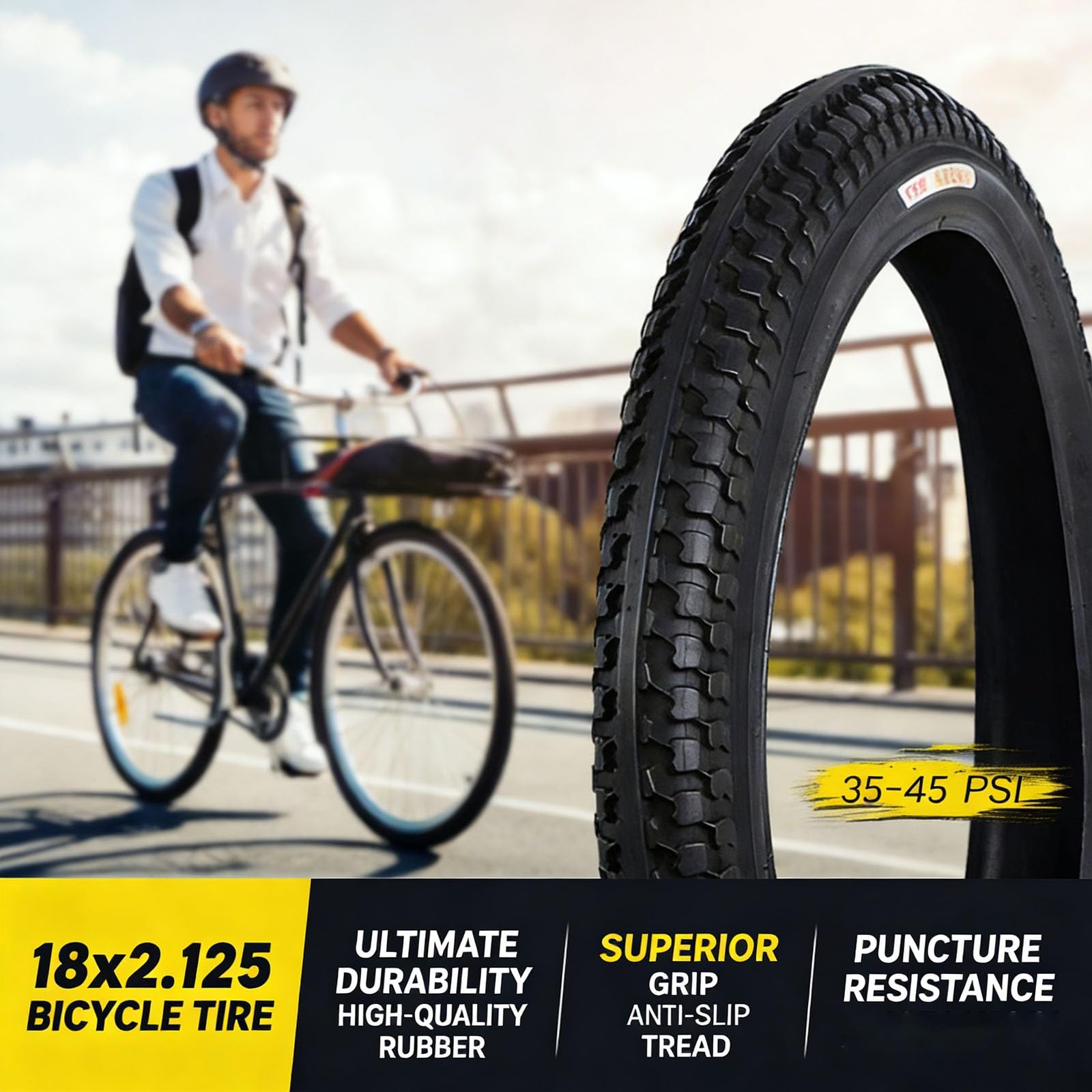 2PCS 16x1.95 Opona Rowerowa Odporna na Przebicia, Wzmocniona Ścianka Boczna, Wysoka Trwałość, Niski Opór Toczenia dla Komunikacji Miejskiej, Turystyki, MTB, do Tubeless