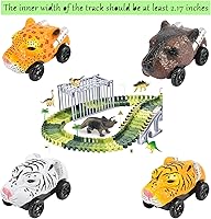 Vista 5 de Unicorn Tracks - Auto de repuesto que brilla en la oscuridad para niños, paquete de 4 con 3 luces LED intermitentes