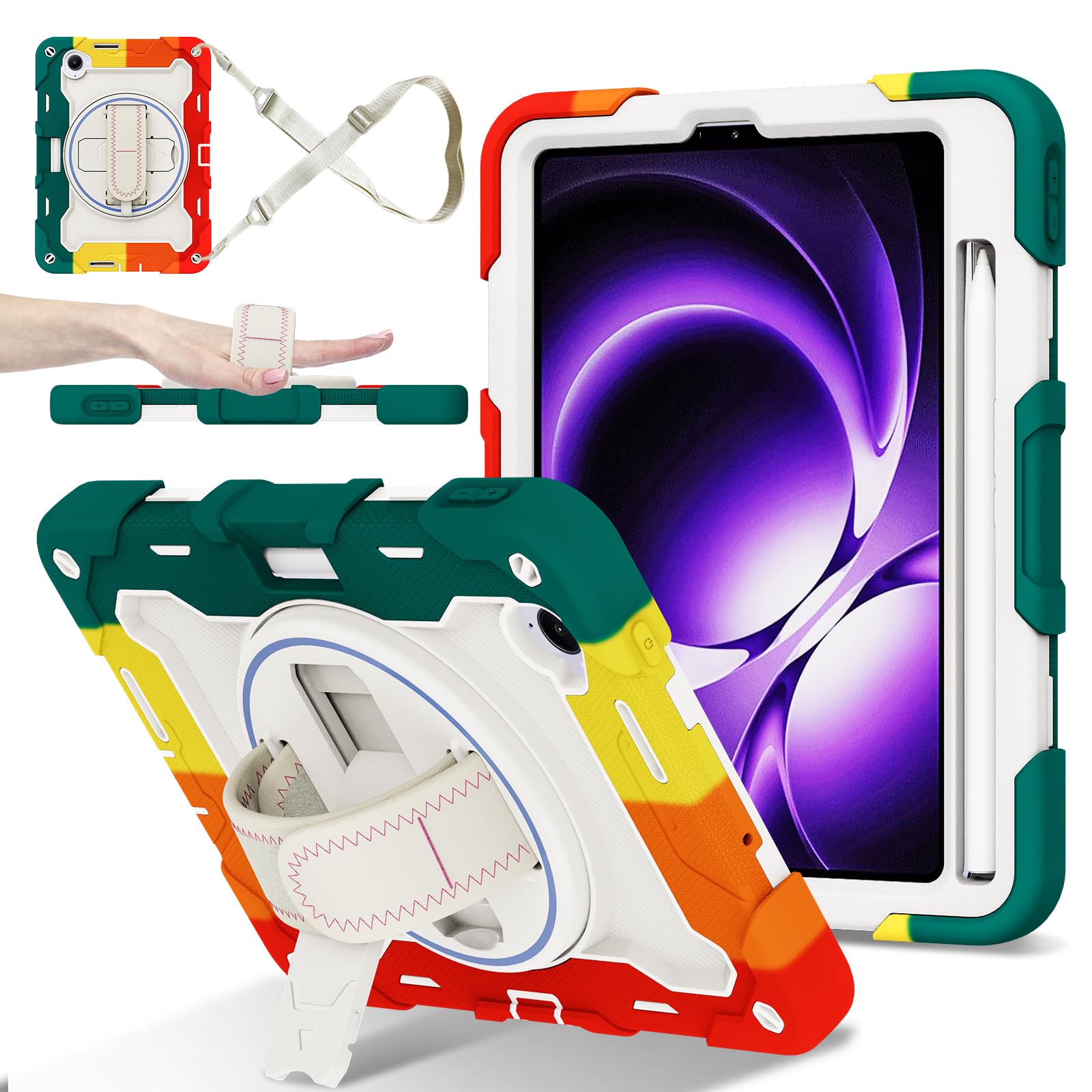 Funda Xiaomi Pad Mini 2025 anticaídas con correa de mano ajustable 8