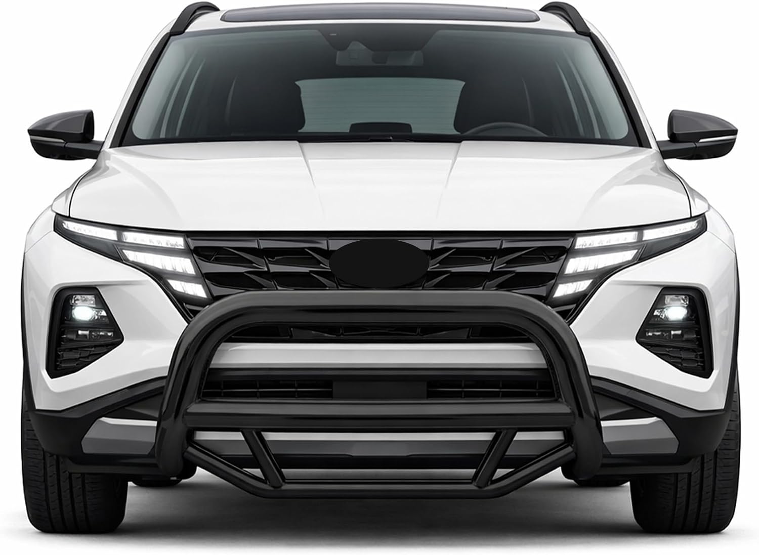 Black Horse Max Bull Bar No Skid Plate Black Compatible with 2022-2024 Hyundai Tucson-MBB-B7102