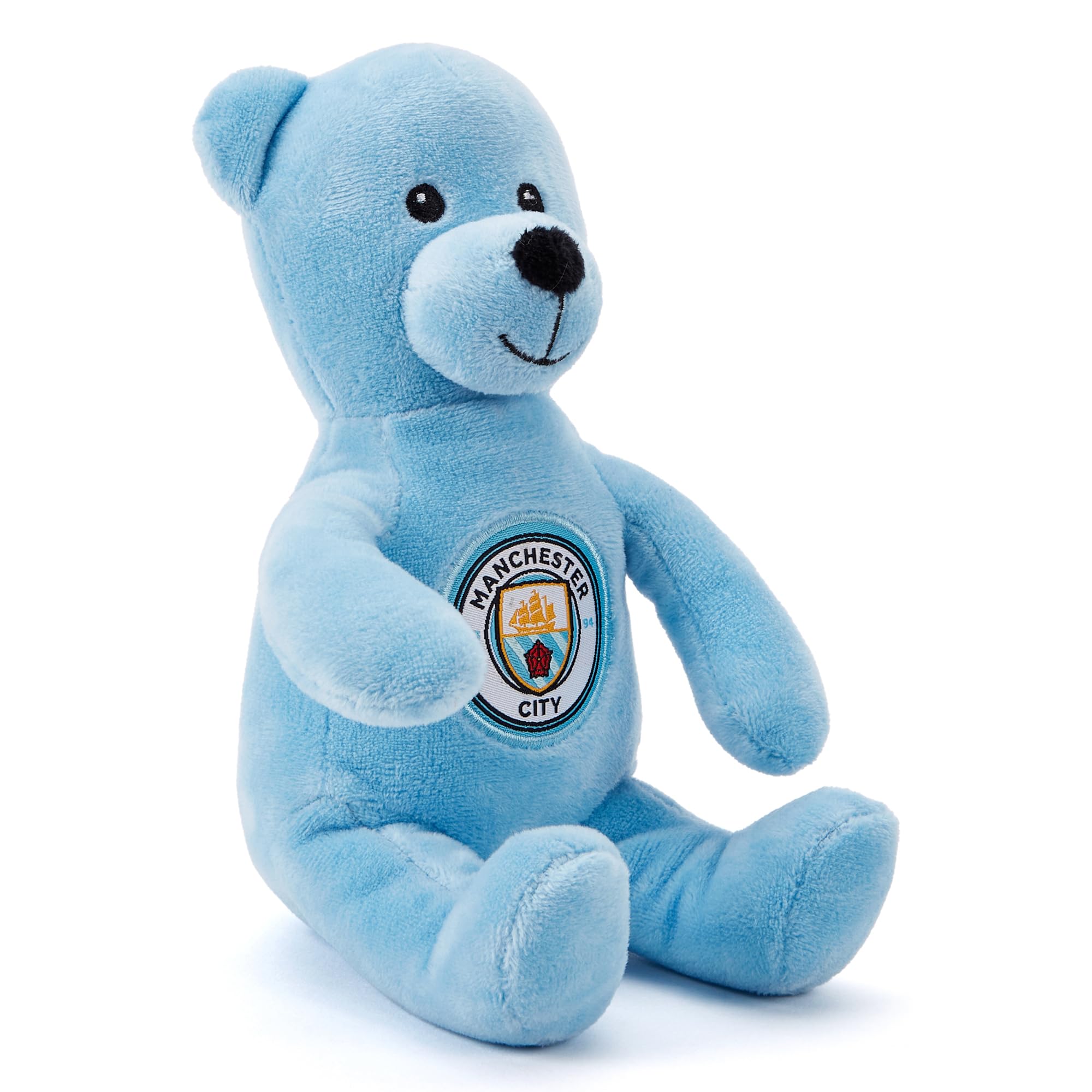 The Gift Scholars Orsacchiotto di peluche del Man City FC, 15 cm, con licenza ufficiale, peluche da collezione perfetto per i fan del Manchester 'Citeh' di tutte le età