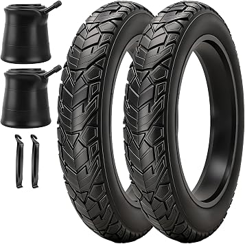 20" Fat Tire for Electric Bike, 20 x 4.0, Folding Bead, Heavy Duty, Black Rubber, for E-Bikes, Fat Bikes, and Mountain Bikes