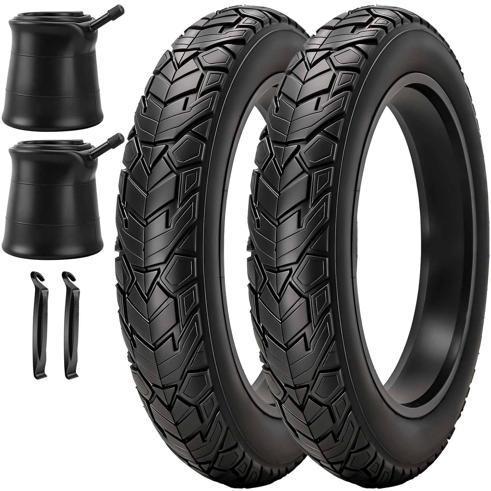 20" Fat Tire for Electric Bike, 20 x 4.0, Folding Bead, Heavy Duty, Black Rubber, for E-Bikes, Fat Bikes, and Mountain Bikes