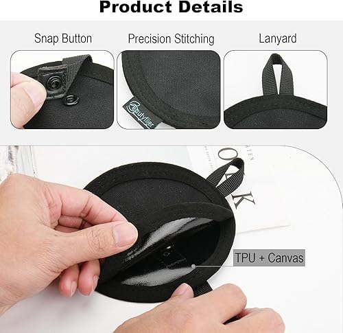 Miniatura 2 de Beautyflier Funda para volante de pizza, adecuada para rueda de pizza de 4 pulgadas o más pequeña, funda duradera para cortador de pizza, funda para