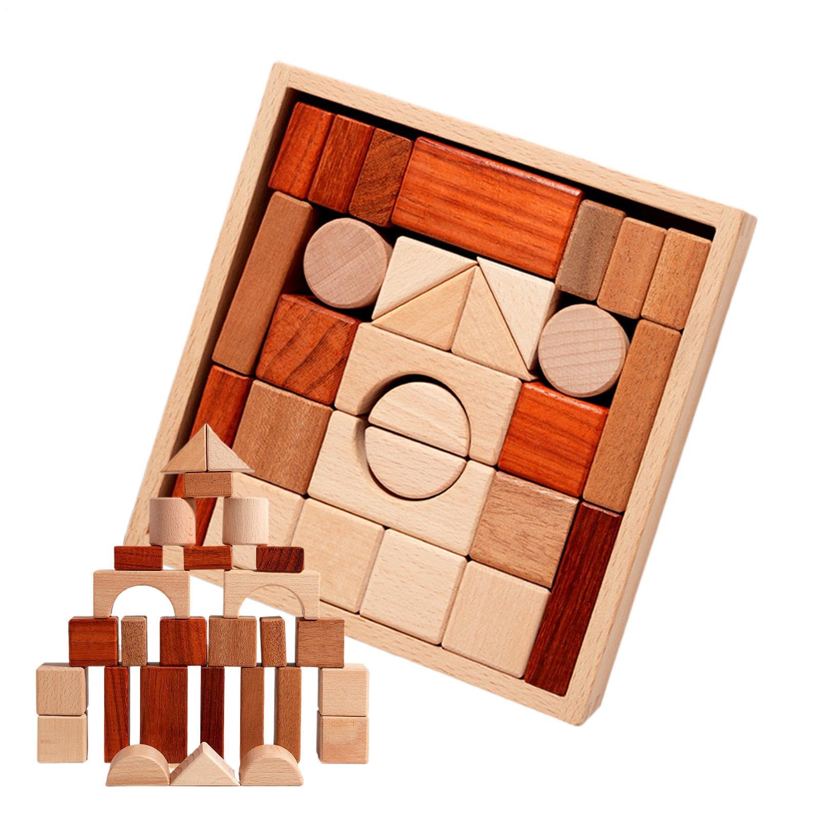 Large Wooden Blocks STEM Educational Creative Learning Play Activities