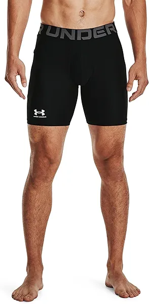 Under Armour Men's Armour HeatGear Compression Shorts , Black (001)/Pitch Gray, Large