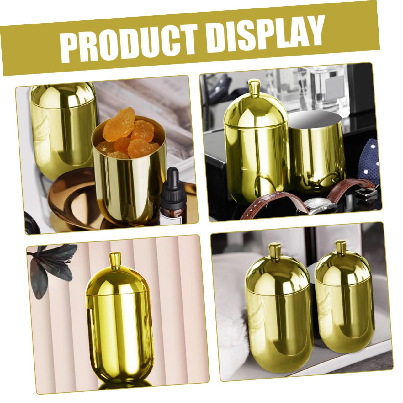 Wiederbefüllbare Diffusorflasche Leer aus Edelstahl in Gold