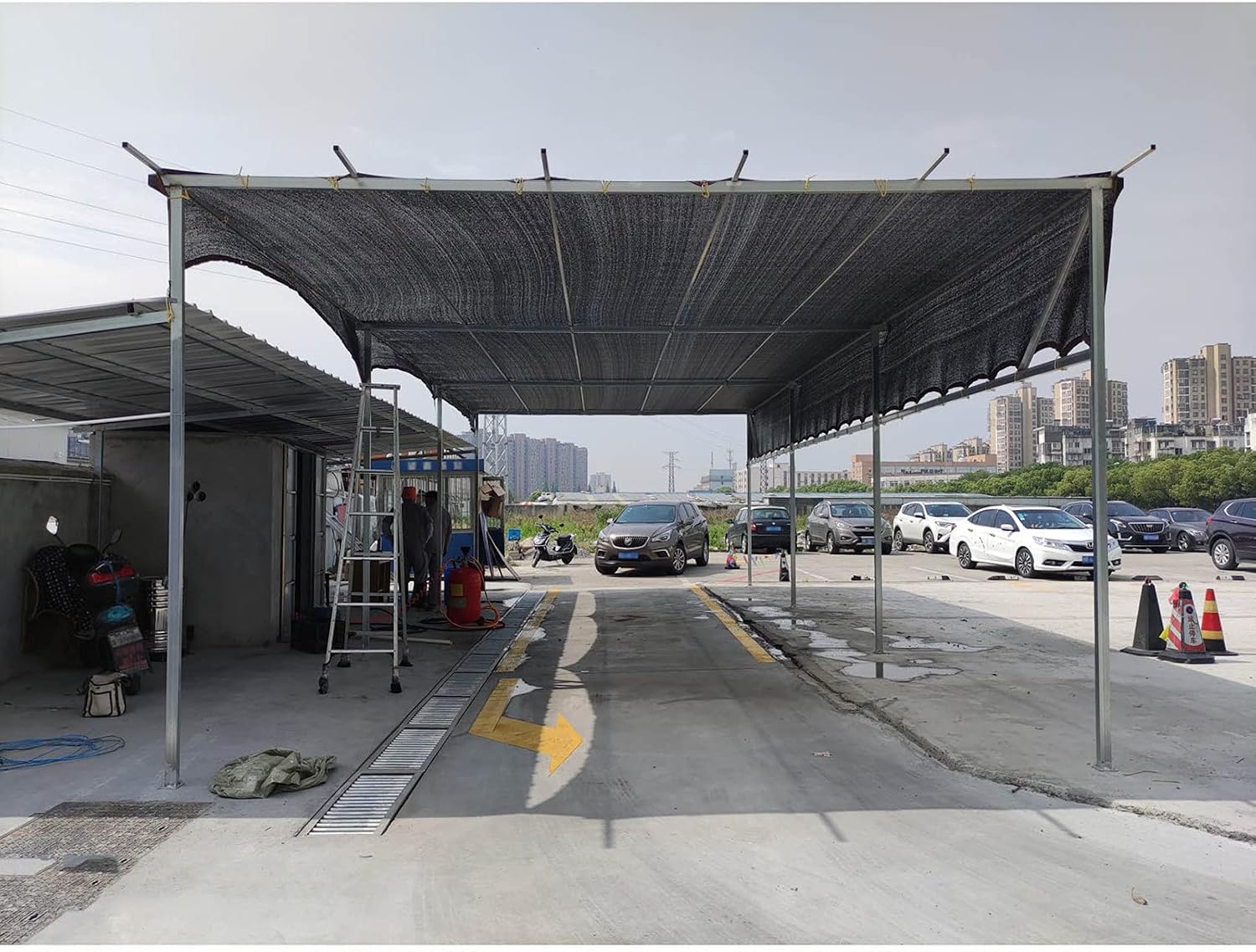 Shade Netting,Shade Cloth,Anti-uv Shade Tarpaulin,Shade Curtain with Grommet,Anti-Aging,Garden Windproof Privacy Fence,Pool,Courtyard,Deck,54 Sizes,5x7m/16.4x23ft