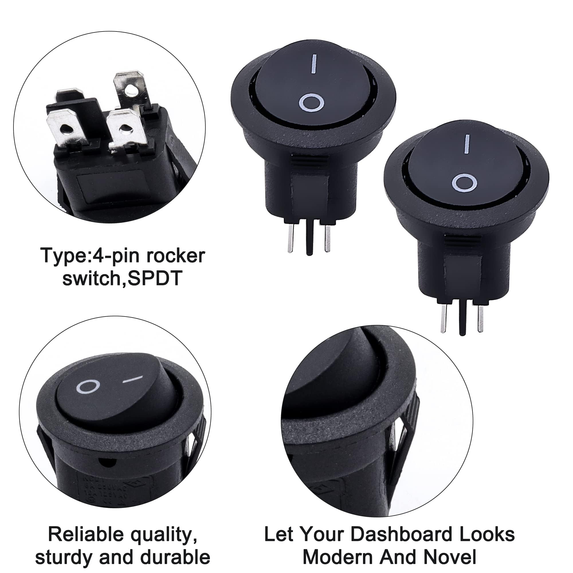 10 PZ INTERRUTTORE Momentaneo 2 Pin AC 125V/3A SPST Interruttore Per Monitor TV EUR 6,32 - Foto 9