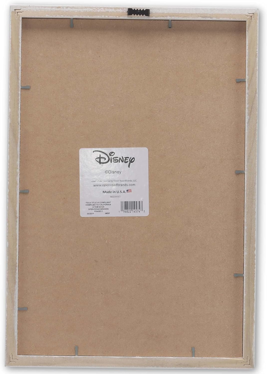 Disney Lilo and Stitch with Angel Framed Wood Wall Decor - Nobody Gets Left Behind or Forgotten