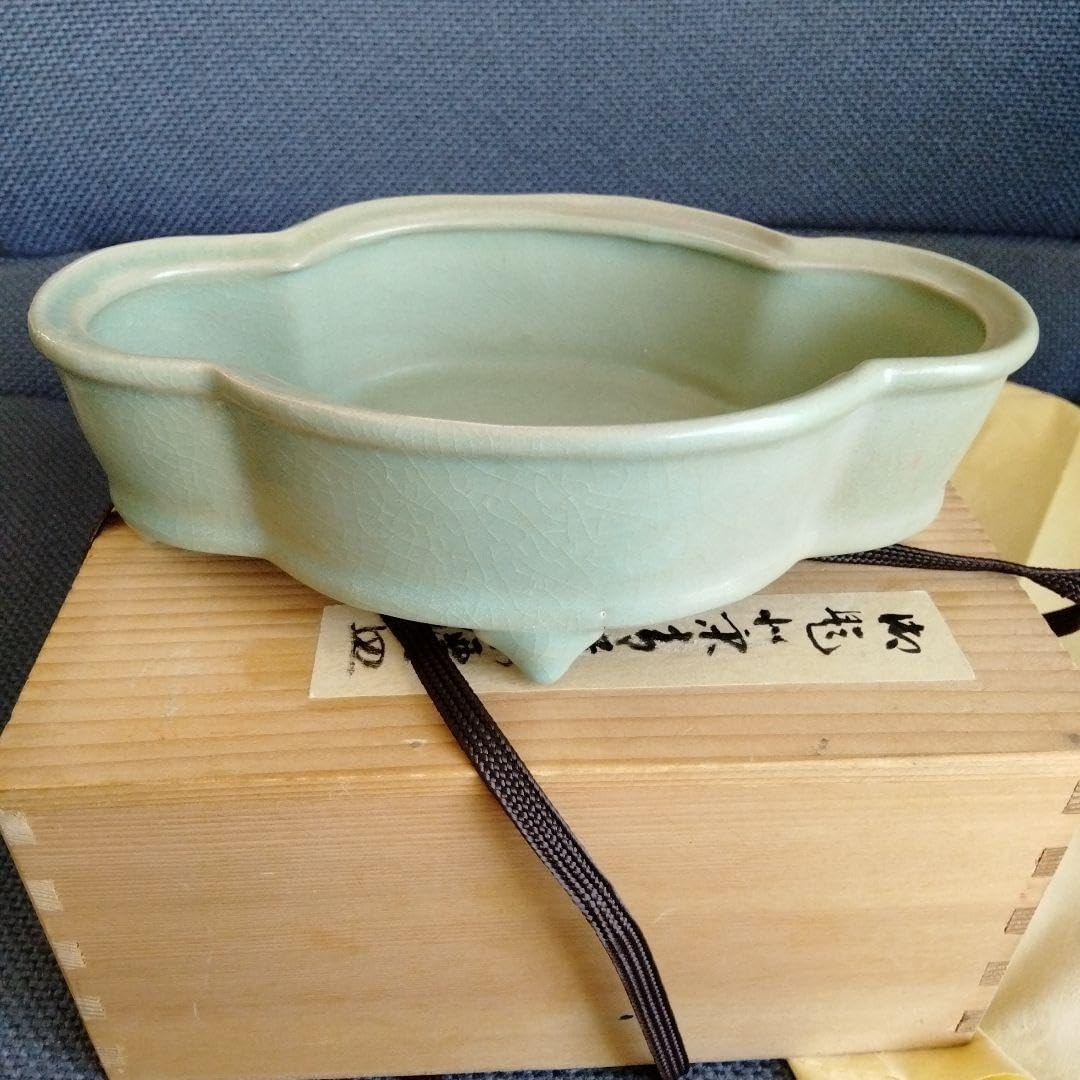 中国骨董陶芸 【旧蔵した青磁水仙盆】 貴重コレクション 中国骨董陶芸 旧蔵した青磁水仙盆 貴重コレクション