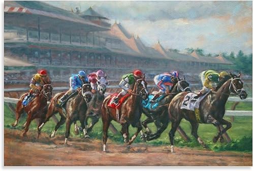 Rucatto Saratoga Springs Hipódromo del estado de Nueva York, póster estético de pared para decoración de pared, decoración de habitación, decoración