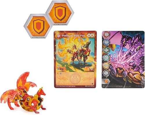 Miniatura 2 de Bakugan Evoluciones 2022 Platinum Series Elemental Rare Pyrus Blitz Fox Fundido a presión