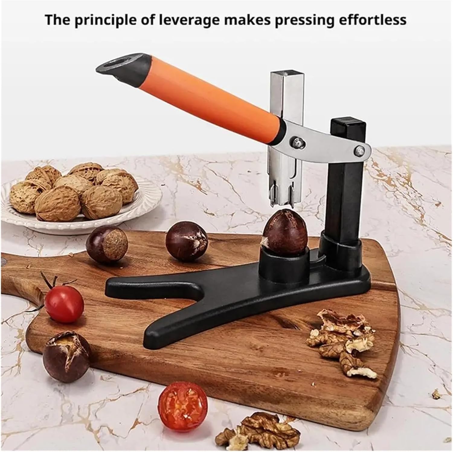 Nut Chestnut Sheller Plastic Metal Ergonomic Manual Press Labor Saving Safe Non Slip Multifunctional Durable Kitchen Tools 1pc