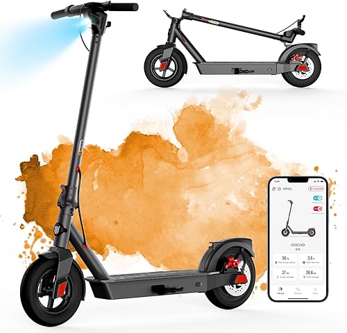 SISIGAD Electric Scooter Adults,Top Speed192325Mph,Max 2325 Miles Long Range,8.5" 10'' Tires,Peak 500W Motor,Folding E-Scooter Adults with Double
